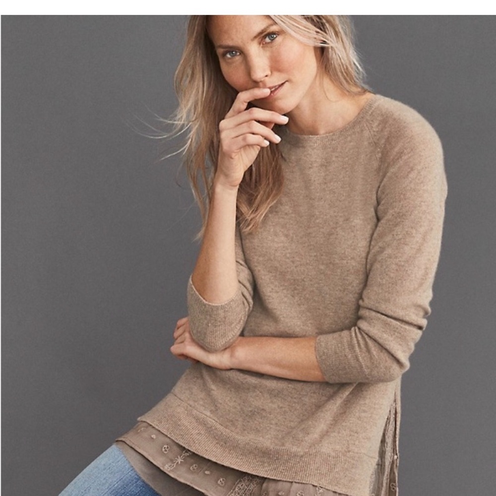 Garnet Hill Brown Knit Sweater